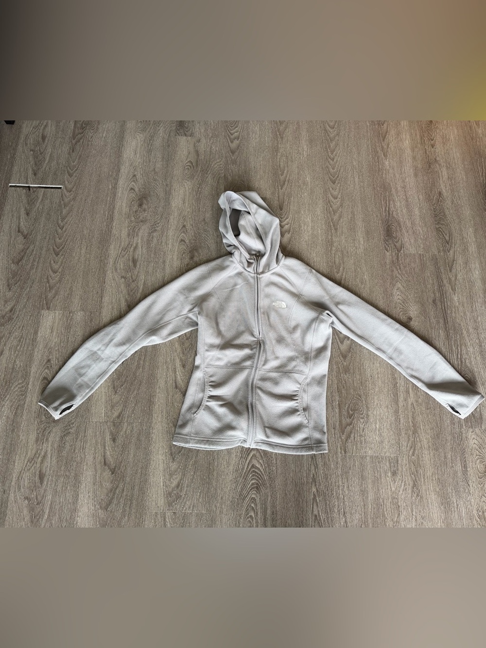 The North Face Grey Fleece Zip Up Jacket Medium Womans